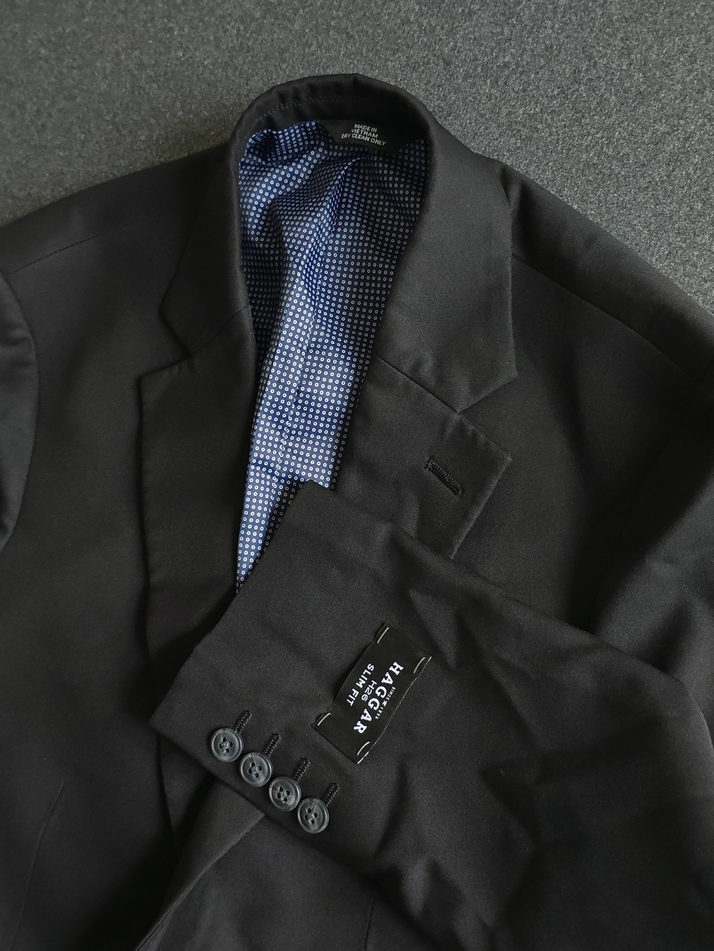 Haggar H26 Signature Blazer Men’s Size 38R Slim Fit Black Premium Stretch NWOT